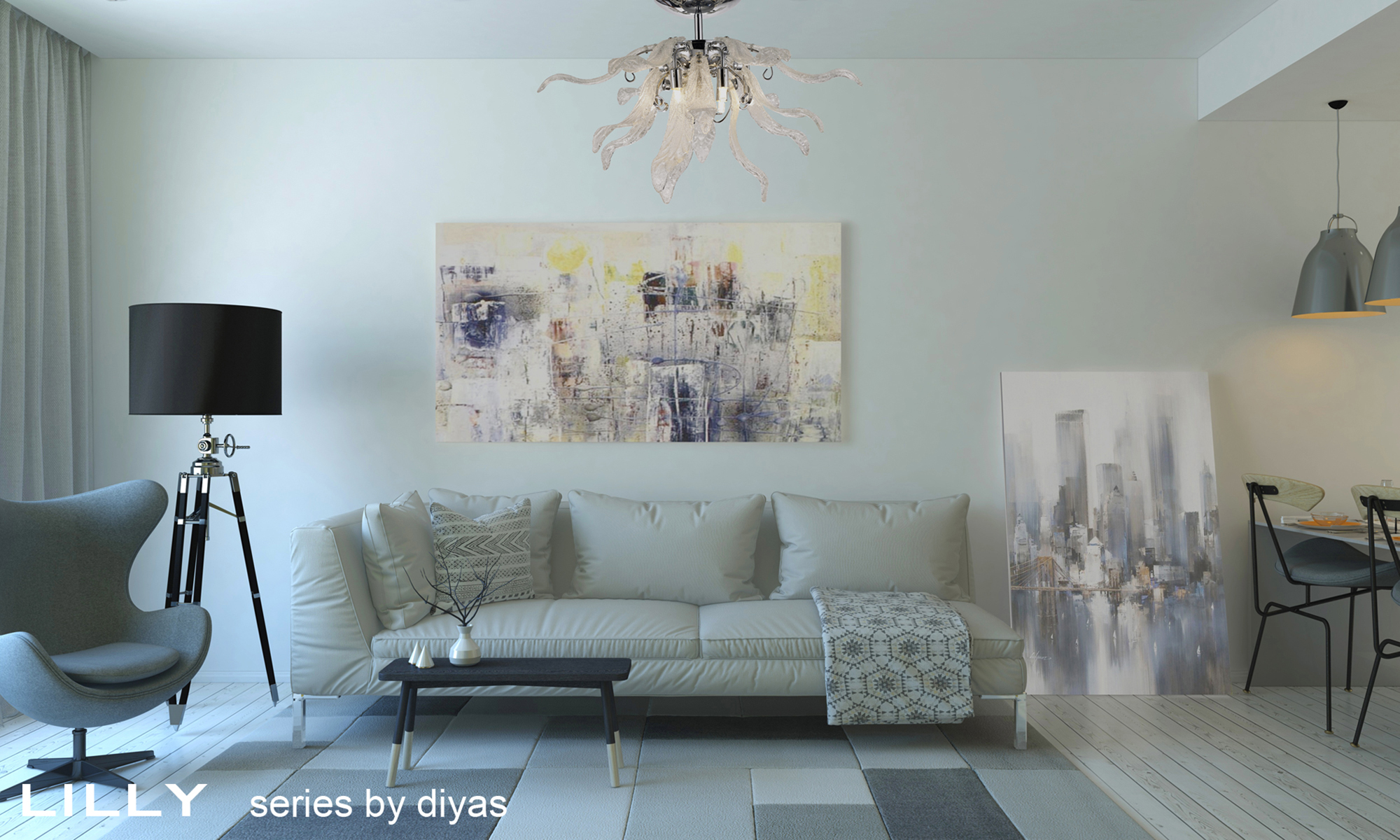 Camden Crystal Ceiling Lights Diyas Single Crystal Pendants Camden Crystal Ceiling Lights Diyas Single Crystal Pendants